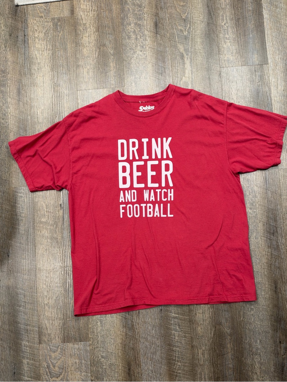 Plus size Drink Beer and Watch Football Red Graphic Tee